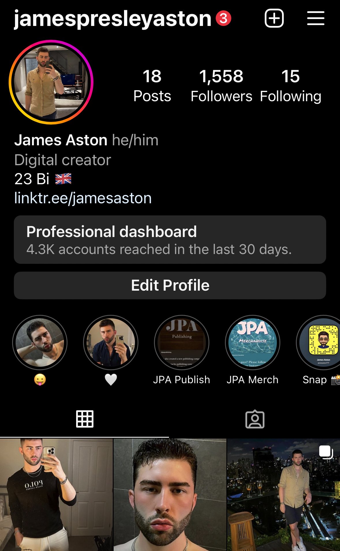 James Aston on Twitter "Follow me on insta before the Twitter universe