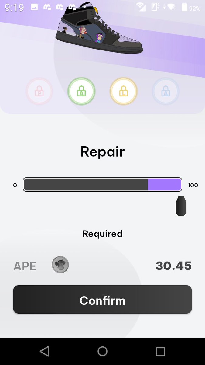 おはようございます！
リペアが50%超えてしまってるので、しばらく放置します🙈
PvPが始まったらまたお目にかかります！😄

#APEmove
#辞めるわけではないけどちょっと無理