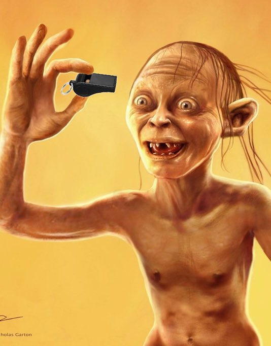 Whistle man and his precious! Thanks to <a href="/robbiezontal/">Robbiezontal</a> for making this 😂