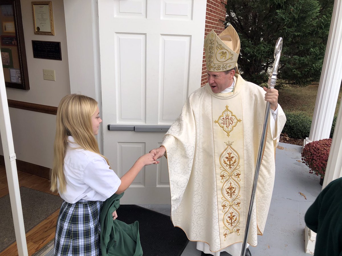 This morning I celebrated Mass for St. Patrick School in McEwen. What a joy to pray with these young students and their teachers! May Christ continue to show His face among them.