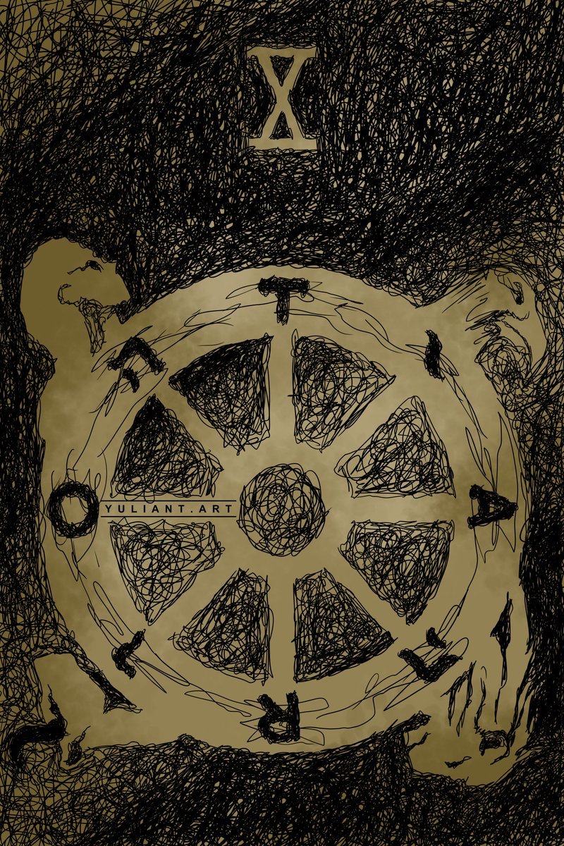 yuliant_art's tweet photo. "10 - Wheel of Fortune"
#art #artwork #draw #drawing #illustration #sketch #scribble #scribbleart #scribbleartwork #inktober #inktober52 #tarot #tarotart #tarotartwork #wheeloffortune https://t.co/0k3sRnPFdE