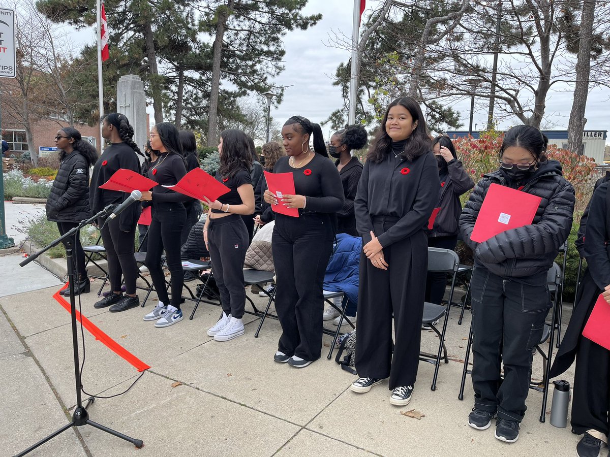 Participating in two important ceremonies today reminding us the price of peace is high. <a href="/YORKMEMO_TDSB/">York Memorial CI</a> <a href="/tdsb/">Toronto District School Board</a>
