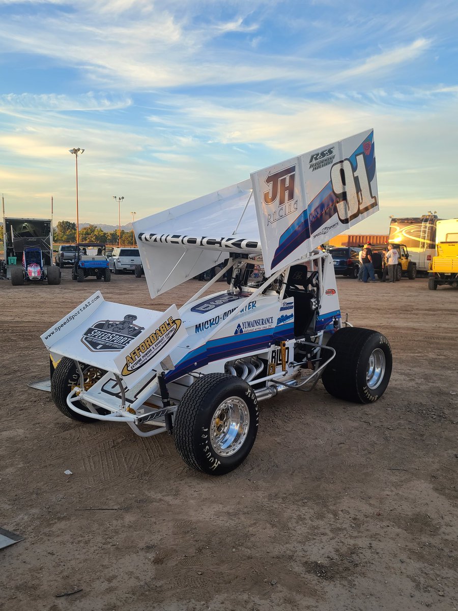 Night #1 ASCS Southwest. The Bull Tye Mihocko making his wing debut.  Thank you to all our great sponsors <a href="/SpeedSportsAZ/">Mark Clark</a> <a href="/bludlubricants/">Blud Lubricants</a> <a href="/csishocks/">CSI Shocks</a> <a href="/RPMChassis/">RPM Chassis, LLC</a>