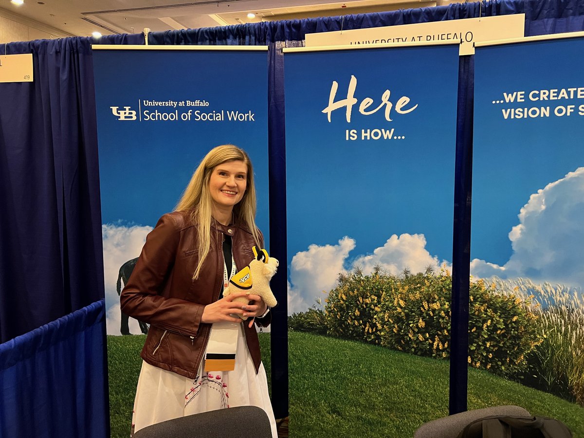 VCUSocialWork's tweet photo. @CSocialWorkEd Did you guess who Rodney was visiting at #APM2022? It was our friends at @UBSSW! You can visit them at Booth 417. #WhereIsRodney https://t.co/xviLLHmmIt