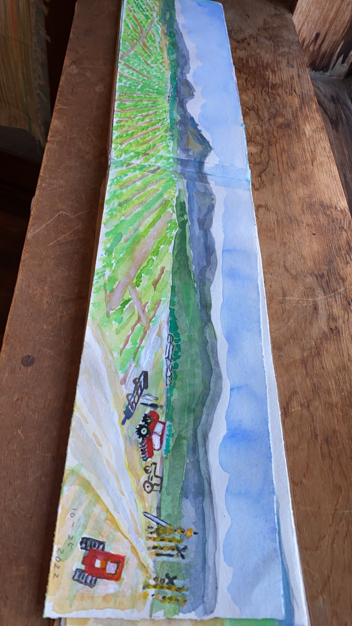 沢野ひとしの水彩画、原画です。