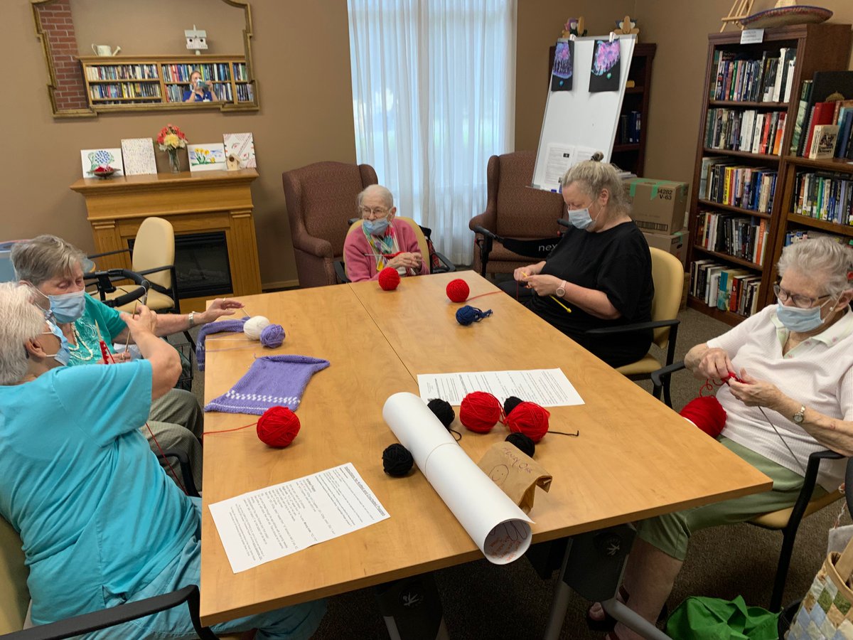 ElliottGuelph's tweet photo. The Ellington residents have been working hard for months preparing over 200 poppies that have been sent to St.John's United Church in Elora and incorporated alongside other donations into a larger Remembrance Day display.  #ORCA #CARFseeandshare #CARFcommunity #elliottexcellence https://t.co/vXAyRmVA2j