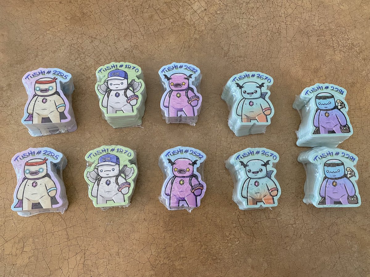 aquaboi_eth's tweet photo. Well here they are! A limited drop of 500! These are for sale (unfortunately my site won’t be ready until around the new year) however you can hit me with a DM if interested!
#TushiPals #SaveTushi @TushiPals https://t.co/LtUoP3qIuC