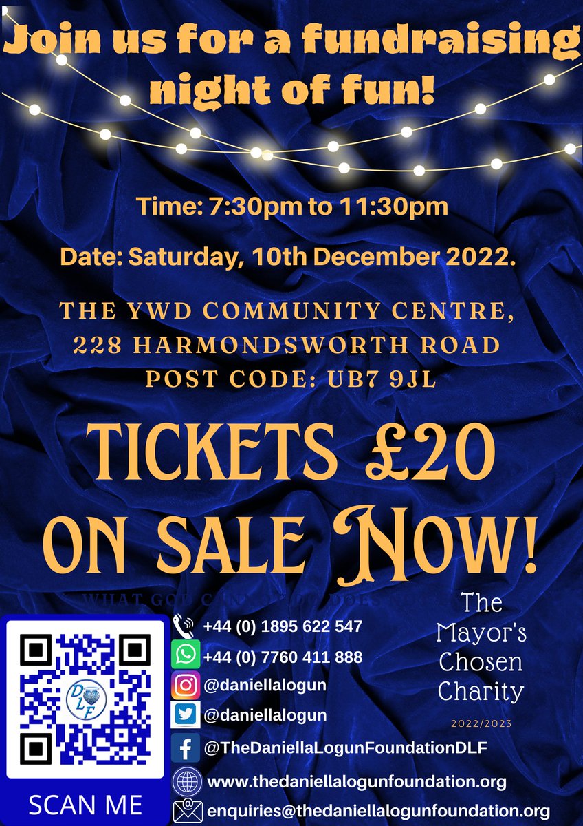 Life changes after a brain tumour/cancer diagnosis. Our brave CYP must continue with life-saving complex treatment over Christmas. This exerts serious pressure on their emotional &amp; family wellbeing.
Raise Awareness thedaniellalogunfoundation.org/dlf-jazz-night  
<a href="/HillingdonMayor/">Mayor of Hillingdon</a> <a href="/BBCCiN/">BBC Children in Need</a> @in_Hillingdon
