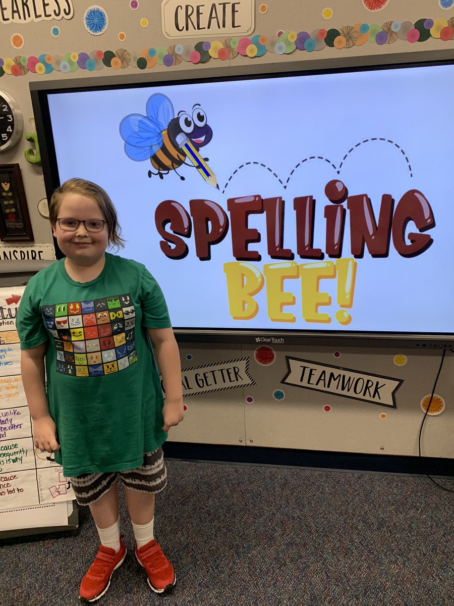 How do you spell WINNERS? We’re proud of these 4th grade class Spelling Bee 🐝 winners! <a href="/EddinsElem/">Eddins Elementary</a> <a href="/vcook4/">Vicky Cook</a> <a href="/PoppyStokes3/">Poppy Stokes</a>
