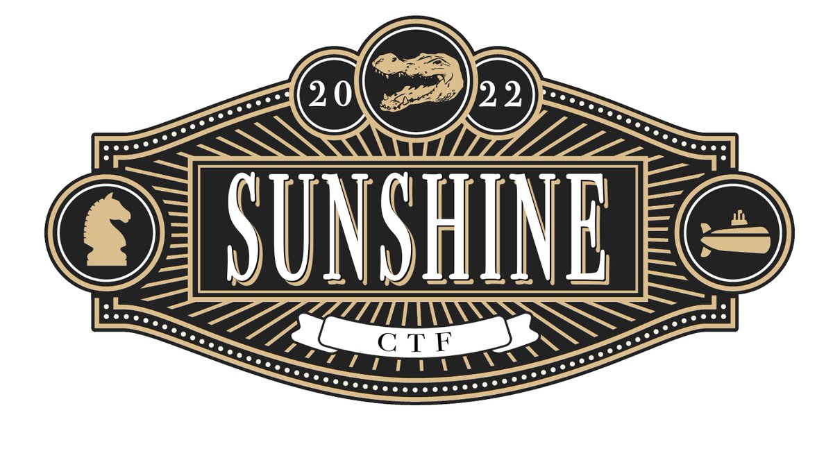SunshineCTF (@sunshinectf) on Twitter photo SunshineCTF 2022, our 7th annual CTF competition, is a week away! Get ready for 48 hours of Pwn, RE, Web, Crypto, Scripting, and other challenge types. We'll be available both online and in-person at <a href="/BsidesORL/">Bsides Orlando</a>. Sign up now at sunshinectf.org to compete. #SunshineCTF SunshineCTF 2022, our 7th annual CTF competition, is a week away! Get ready for 48 hours of Pwn, RE, Web, Crypto, Scripting, and other challenge types. We'll be available both online and in-person at <a href="/BsidesORL/">Bsides Orlando</a>. Sign up now at sunshinectf.org to compete. #SunshineCTF