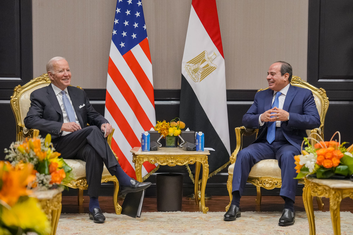 Today I sat down with President El-Sisi of Egypt to discuss accelerating global efforts to tackle the climate crisis, strengthen the multifaceted U.S.-Egypt strategic and defense partnership, and the importance of human rights.