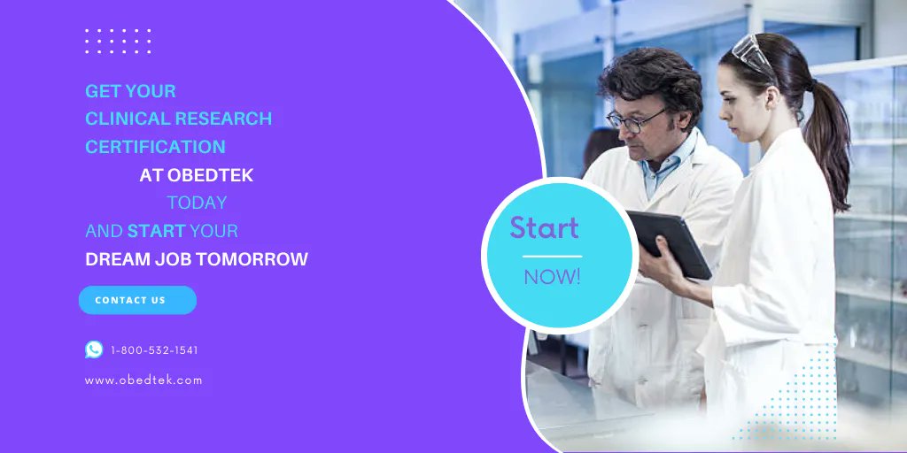 ➤ Get your Clinical Research Certification at Obedtek today and start your dream job tomorrow!
-
🌐 obedtek.com
📧 Info@obedtek.com
📞 1-800-532-1541
.....
#obedtek #clinicalresearch #clinicalcourses #education #clinicalresearchcareers #healthcareprofessional