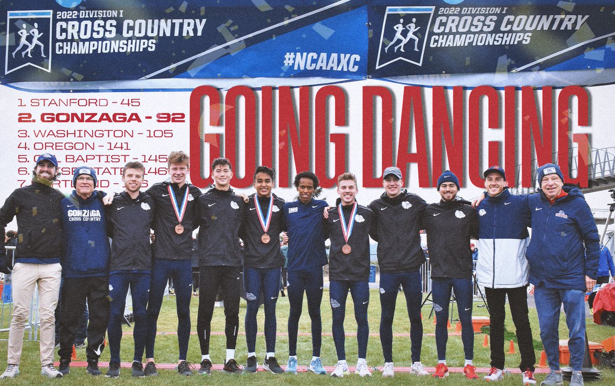 ZagRunning's tweet photo. Make that 3️⃣ straight #NCAAXC Nationals Appearances! #WhyNotUs https://t.co/FMNLBlbywk