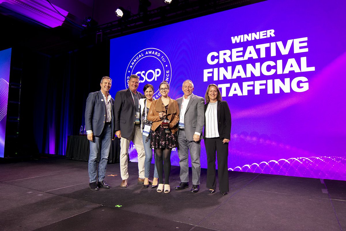 ESOPAssociation's tweet photo. Congrats to Creative Financial Staffing for winning the AACE Award for Community Engagement in the small company category! #EO22 https://t.co/JCyFdaGD7c