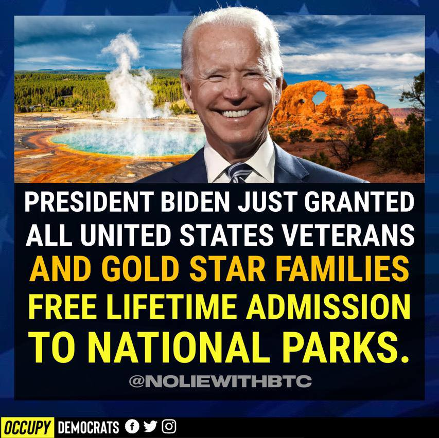 OccupyDemocrats's tweet photo. What a wonderful gesture. Thank you, Joe! Happy Veterans Day to all! https://t.co/QBeWhXHyCb
