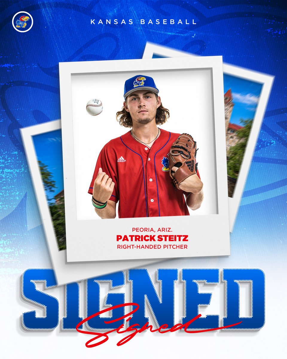 Kansas Baseball (@kubaseball) on Twitter photo 𝓡𝓮𝓹𝓹𝓲𝓷' 𝓬𝓻𝓲𝓶𝓼𝓸𝓷 𝓪𝓷𝓭 𝓫𝓵𝓾𝓮 🖊️
✍️ Patrick Steitz
⚾️ Central Arizona College
📍 Peoria, Ariz.
#RockChalk x <a href="/Patricksteitz35/">Patrick Steitz</a> 𝓡𝓮𝓹𝓹𝓲𝓷' 𝓬𝓻𝓲𝓶𝓼𝓸𝓷 𝓪𝓷𝓭 𝓫𝓵𝓾𝓮 🖊️
✍️ Patrick Steitz
⚾️ Central Arizona College
📍 Peoria, Ariz.
#RockChalk x <a href="/Patricksteitz35/">Patrick Steitz</a>
