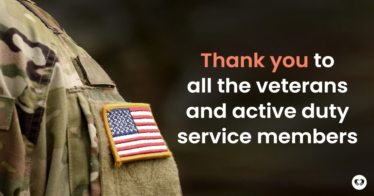 Today, we honor all the brave men and women who have risked their lives to protect this country we call home. Thank you for your service, your sacrifices, and your courage to preserve and protect our rights to freedom, peace, and the pursuit of happiness.