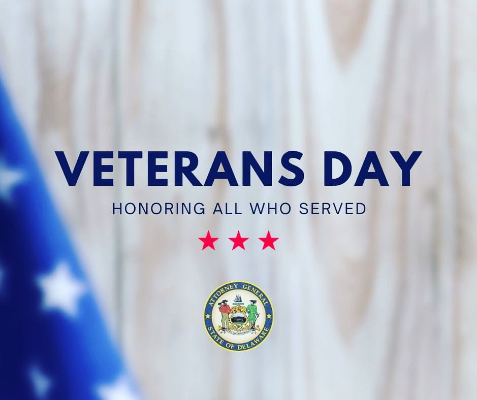 Deepest gratitude from the Delaware Department of Justice to all who have served.