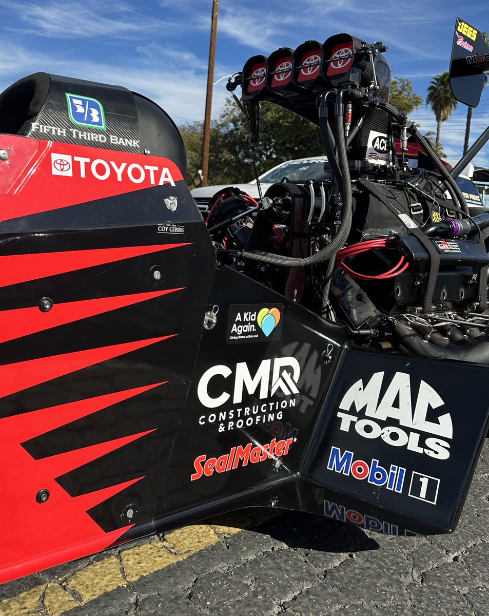 This weekend the Toyota @nhra teams are honoring the life of Coy Gibbs. Gibbs was a staple in the NHRA garage in the late 90s.