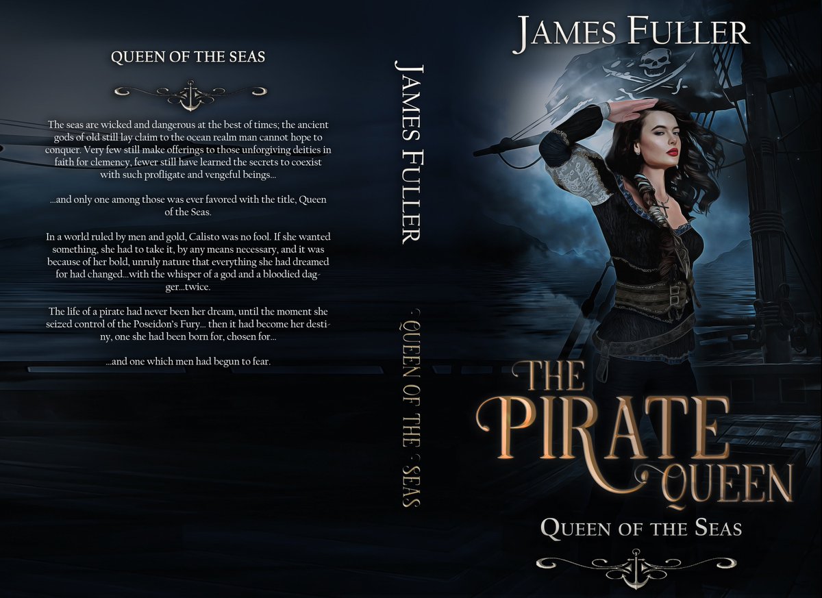 AuthorJFuller's tweet image. “Let’s this be a warning and a lesson.” She called out, her tone dark and ruthless. “I will not be trifled with! And to any who think to harm me, my crew, or my ship, you’ll have to swim through an ocean of blood to do it!”

#amwritingfantasy #BookTwitter