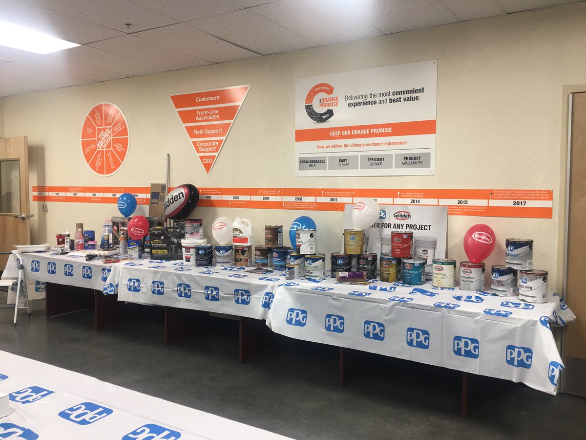 Knowledge is power! Getting associates involved and excited showcasing new Glidden product  and a fun filled PK day with our awesome Glidden rep Rick #PPG