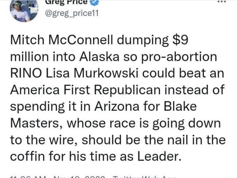 NowPammsy's tweet photo. Who agrees?? #DitchMitch I think it’s long overdue!! He hasn’t been about this country in many years, rather his own personal gain!! 🤬 https://t.co/5uafn0AS30