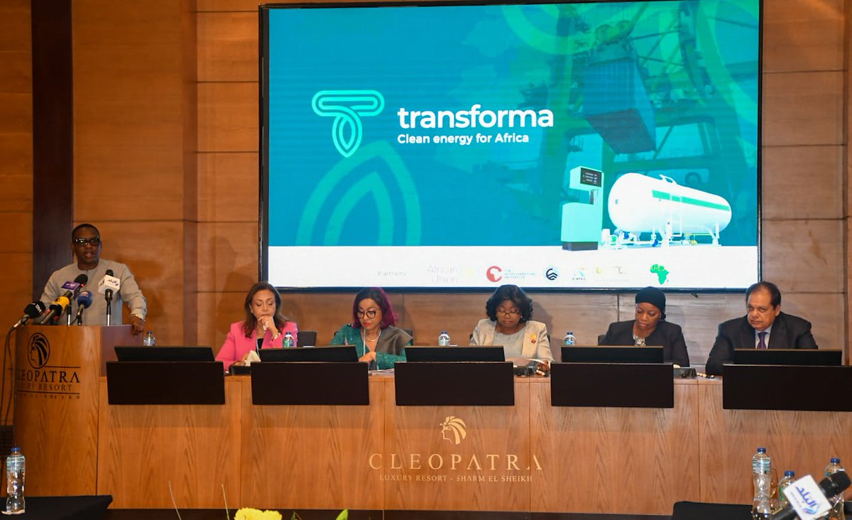 JosefaSacko's tweet photo. The @_AfricanUnion Launches Transforma Platform to Boost #CleanGas Use in Africa @COP27P. The transition Fuels Oversight & Regulatory Management Accelerator (Transforma Platform), with @AfroChampions . A 4D Digital Green Corridor to advance the continent’s #greentransformation. https://t.co/nPipJBirIl