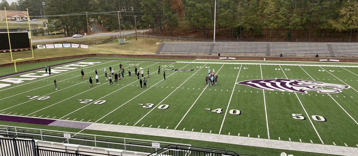 Thank you <a href="/OuachitaFB/">Ouachita Football</a> for allowing the Greenland Pirates to use the field for their walk thru today. First round playoff game tonight at Fouke. Go Pirates! 🏴‍☠️                                             @GHSPirateFball