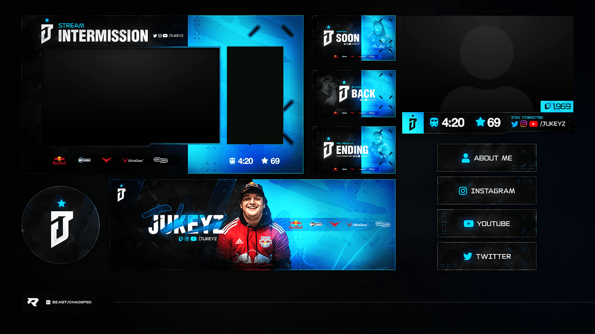 A few weeks ago got a chance to work on a new stream design for <a href="/Jukeyz/">Li</a>. Love how it turned out. Big thanks to <a href="/Destopiia/">Destopiia</a> for the opportunity, can't wait to see the motion graphics presentation 👀. 

Support is appreciated ❤️