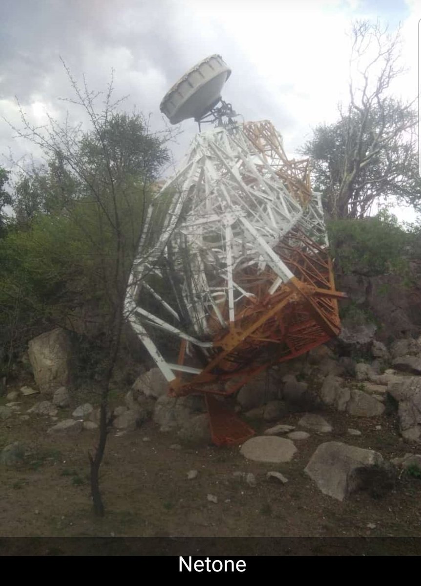 Just like their network nowadays, <a href="/NetOneCellular/">NetOne Cellular</a> tower collapsed and fell to the ground in St Josephs, Matobo