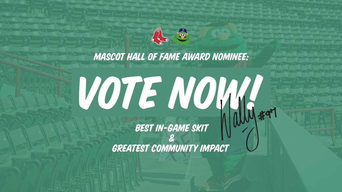 Proud sister moment: @Wally97 is up for 2 #MascotHallOfFameAwards! 💚 Have you voted for my brother yet?! There’s 1 day left: bit.ly/3S9VDR6