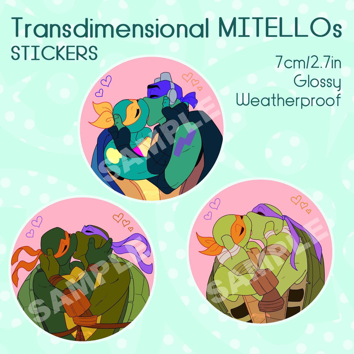 OverexcitedWyrm's tweet photo. 💜MITELLO stickers PRE-ORDERS &amp; GIVEAWAY!🧡 #Tcest 🐢

RULES:
✨ RT, LIKE, and REPLY with your fave rendition of TMNT!
✨ Winner gets FULL SET!
✨ Intl orders/entries ok!
✨ ENDS Nov/25 10PM EST

(If the winner already has an order placed, it'll be fully refunded)

🔗 below! https://t.co/TvIyt9OHDv