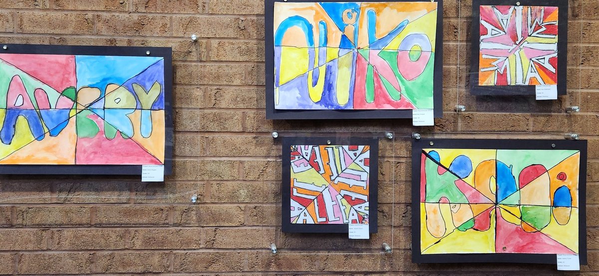art_wildwood's tweet photo. Wildwood student artwork at central office @Wildwood_Tweets #middlerising https://t.co/qzICORXHLY