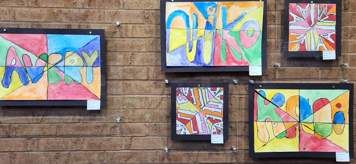 art_wildwood's tweet photo. Wildwood student artwork at central office @Wildwood_Tweets #middlerising https://t.co/qzICORXHLY