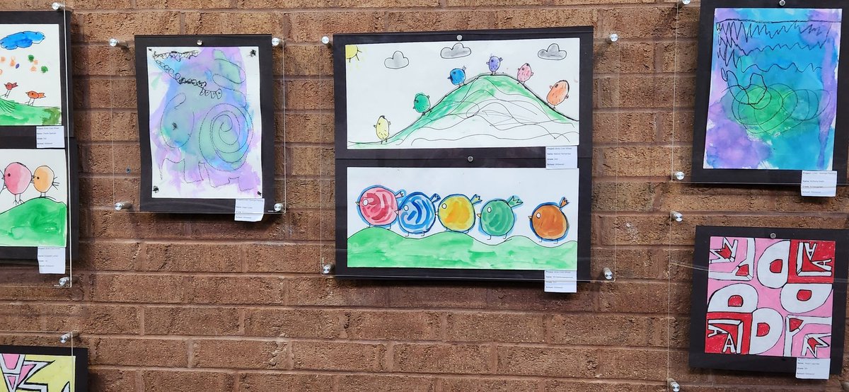 art_wildwood's tweet photo. Wildwood student artwork at central office @Wildwood_Tweets #middlerising https://t.co/VExTB2q5T4