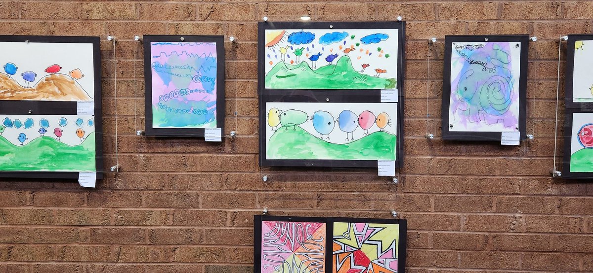 art_wildwood's tweet photo. Wildwood student artwork at central office @Wildwood_Tweets #middlerising https://t.co/VExTB2q5T4