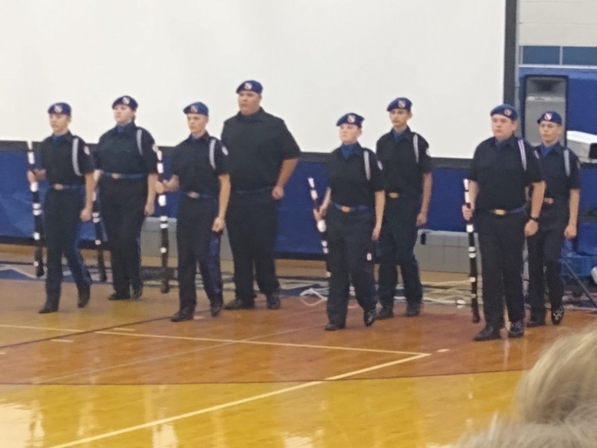 scott_shs's tweet photo. Always a very somber and emotional time at the @BlueDevil_JROTC #VeteransDay program. Such skill and precision. https://t.co/3knn0v72jZ