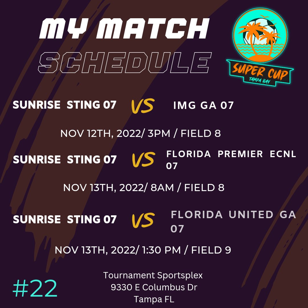 siennaaviles25's tweet photo. It’s GAME DAY!!!
@sunrisesoccer
@GatorsSoccer @sambagg @adamgodwin @JosieRix @USFWSOC @trsahaydak @UCF_WSoccer https://t.co/xUbt2ezvwn