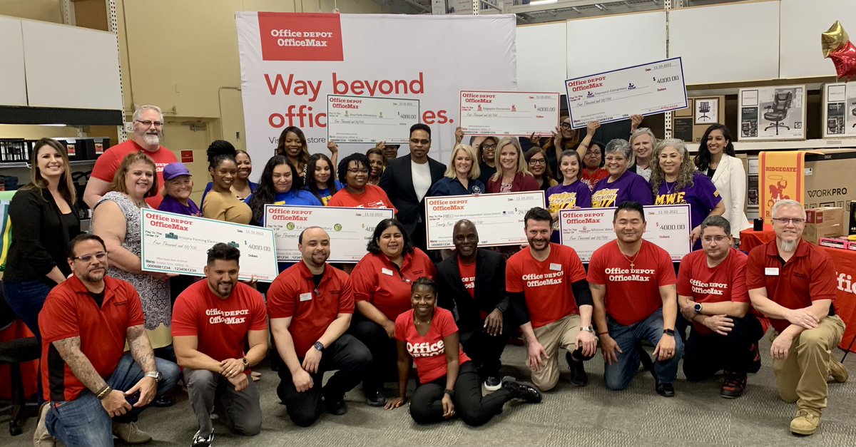Beth Martinez (@bmartinezfbisd) on Twitter photo Thank you, Office Depot, for your generosity and support for <a href="/FortBendISD/">Fort Bend ISD</a> students and staff! ##KnowYourImapct Thank you, Office Depot, for your generosity and support for <a href="/FortBendISD/">Fort Bend ISD</a> students and staff! ##KnowYourImapct