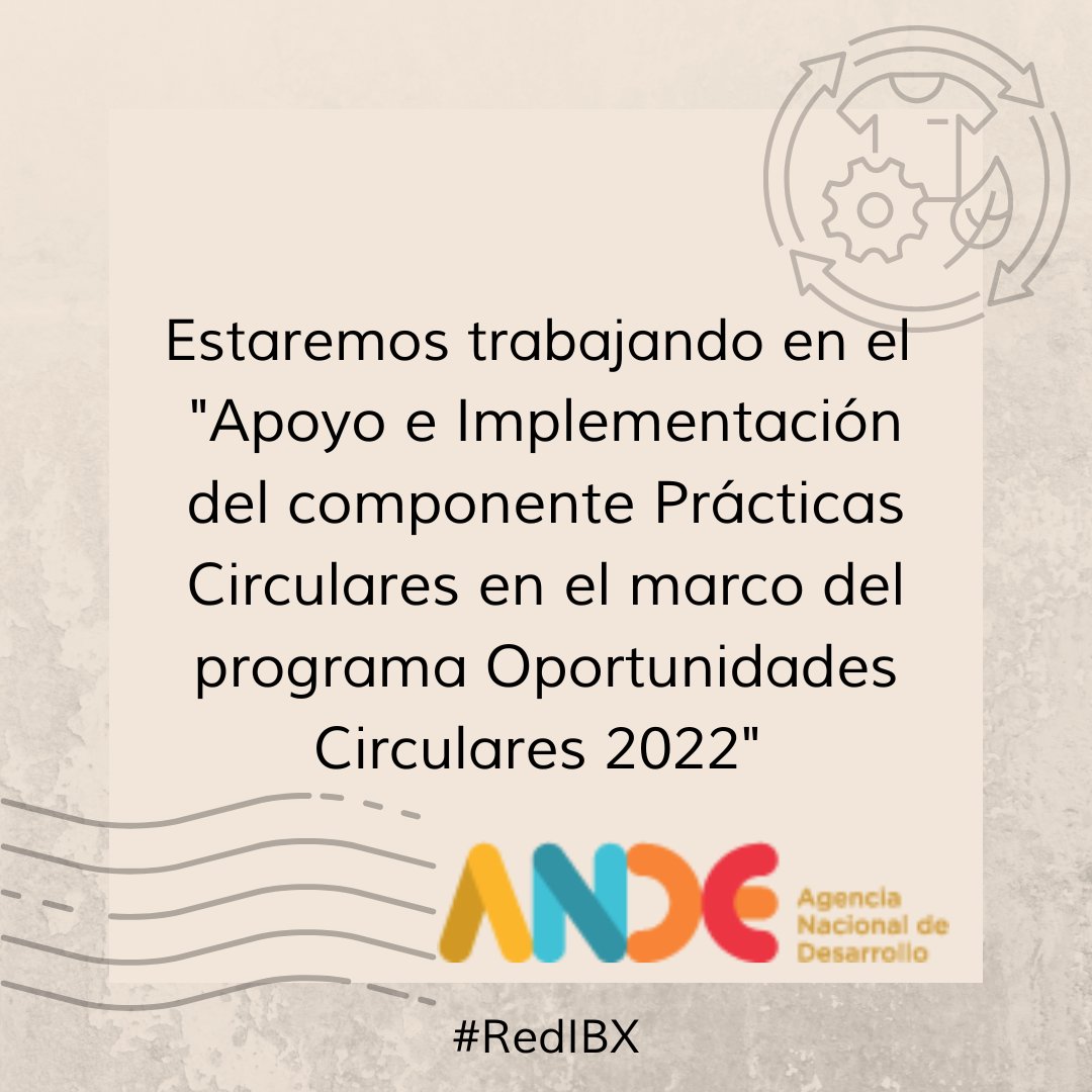 Red IBX fue seleccionado por <a href="/ANDEUruguay/">ANDE</a> para ayudar a las Mipymes a incorporar prácticas circulares en sus procesos.

Compartimos: lnkd.in/dhJc2rq3

#ANDE #REDIBX