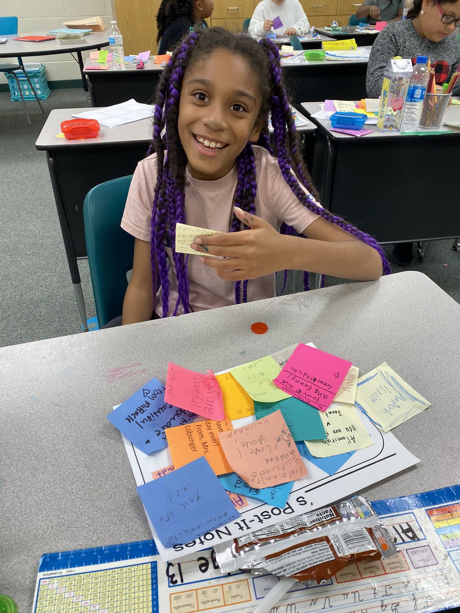 As always, Positive Post-It Note Day created lots of smiles and filled lots of emotional bank accounts!!☺️💛 <a href="/hillerwildcats/">Hiller Elementary | The Lamphere Schools</a> #wearelamphere