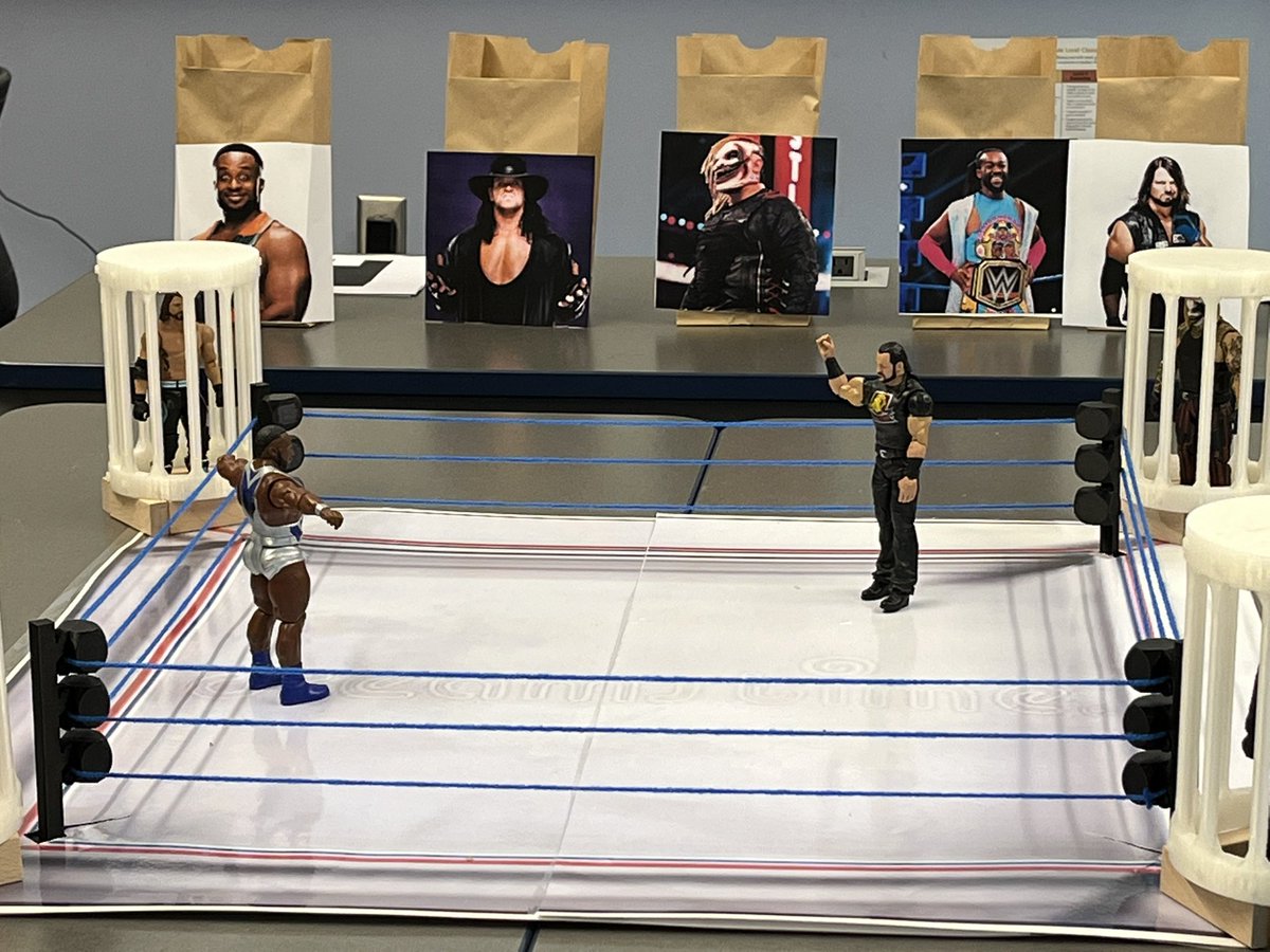 Elimination Chamber Review Game match in my Junior American History class on Monday 😉