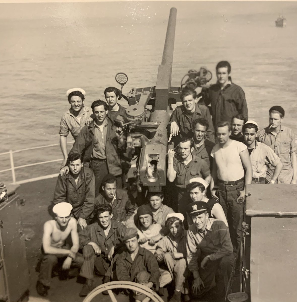 laura_heady's tweet photo. Thinking of my father today, who just shy of 20, entered the Navy to fight in WWII on the SS Alcoa Voyager. Here he is with his crew mates, and 11 years ago today at age 87, when we visited the FDR site together. I miss him every day. 
Thank you to all our #Veterans. 🙏🏼 https://t.co/x3WX3x6FXQ