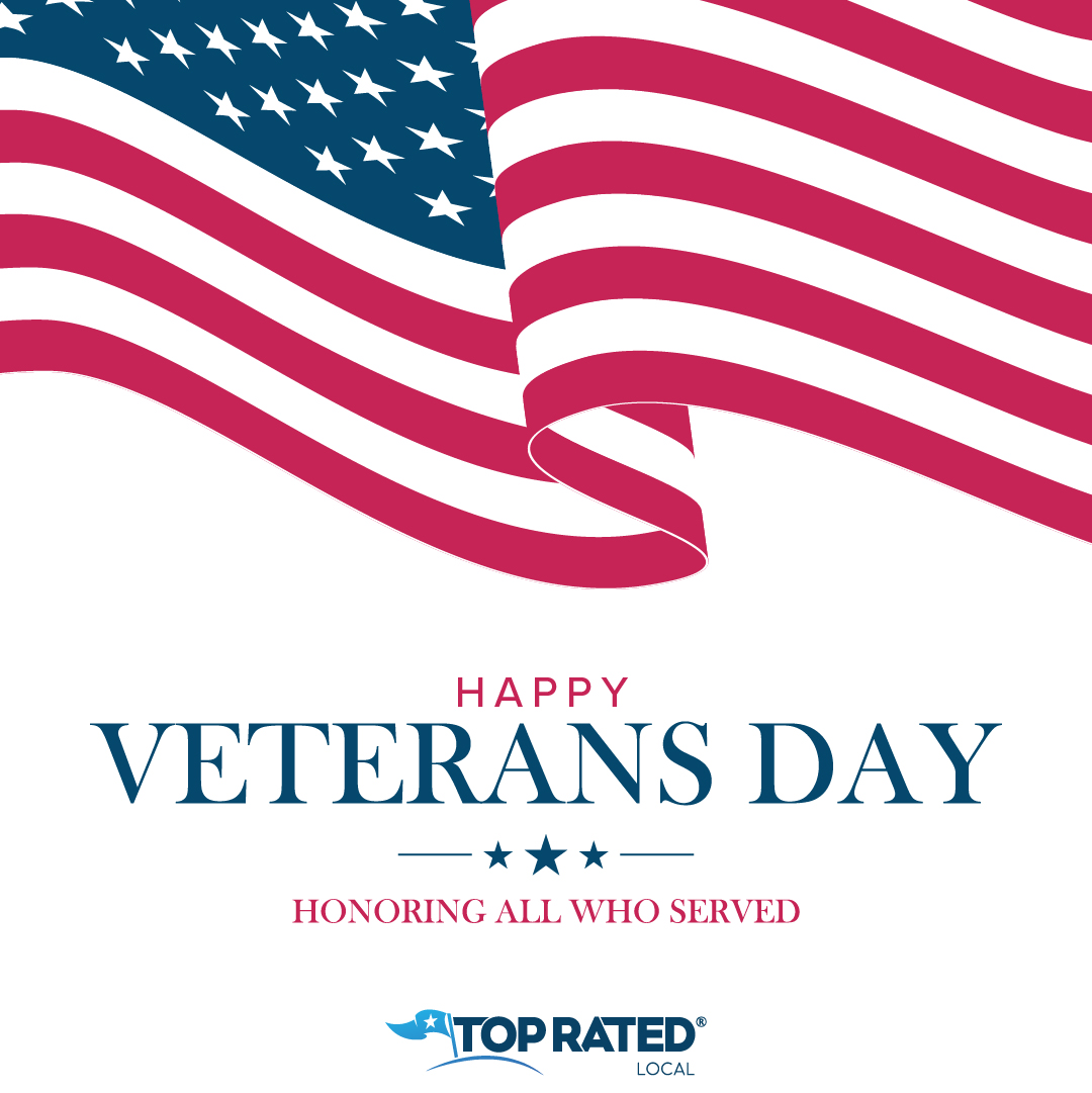 topratedlocal's tweet photo. In honor of Veterans Day we want to say thank you to all those who have served, as well as their families. The sacrifices you have made and continue to make do not go unnoticed. https://t.co/93cdSTyIf6