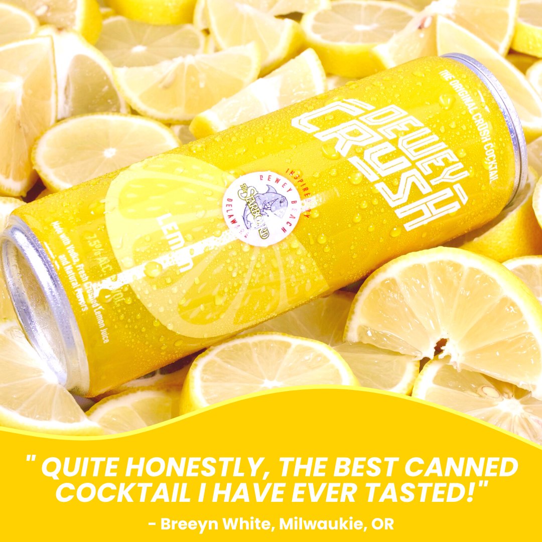 drinkdeweycrush's tweet photo. We think our new Lemon Crush is dope. Others apparently agree…..

Exclusively available online in our 8pk variety.
https://t.co/hJyD6im34a

#lemoncrush #deweycrush #smmeranywhere #wecannedsummer #rtd #cannedcocktails https://t.co/OsEl3Cv80S