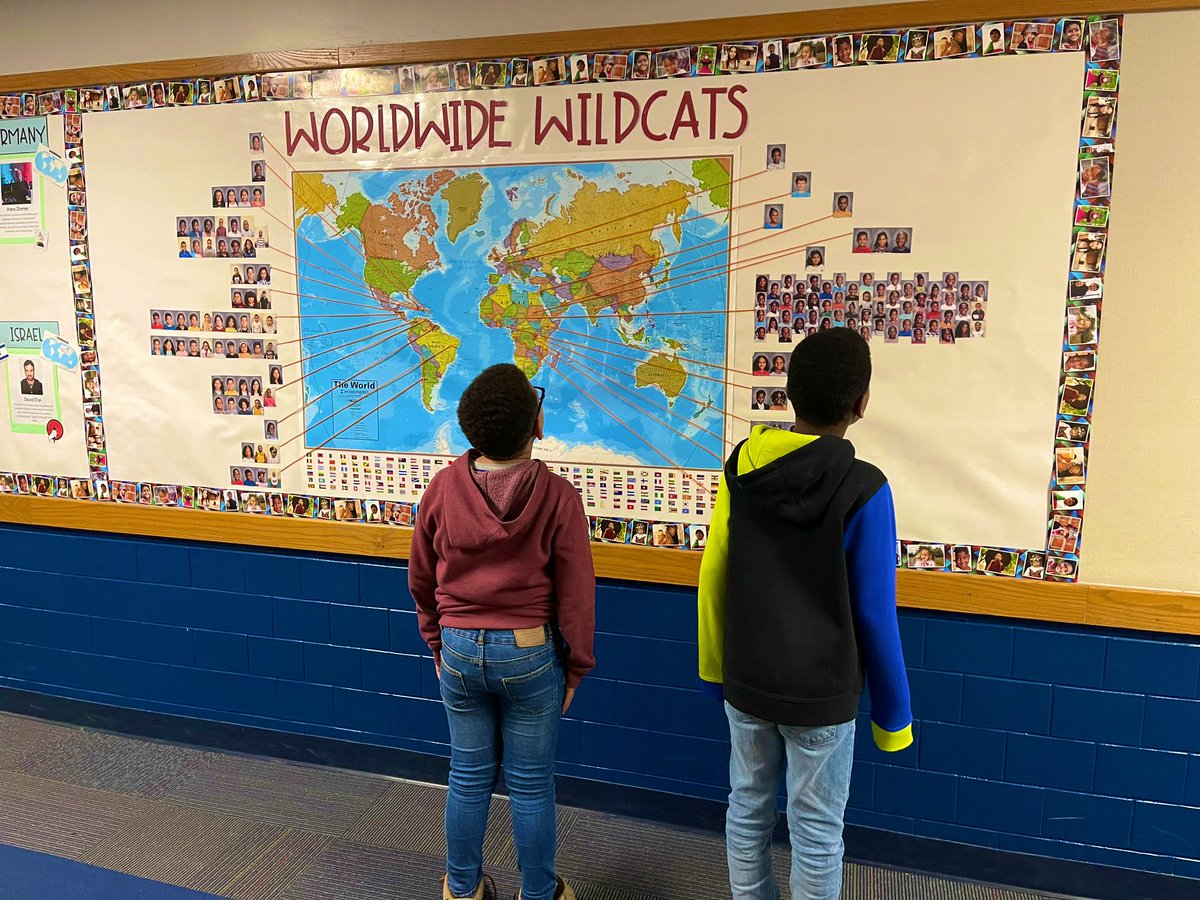 MrsMastenWLE's tweet photo. At @wle_elem1955, we serve students from across the globe. This is a tribute to our Worldwide Wildcats and the value they bring to our school community. #26countriesandcounting #16languages  #diversity #wearewayne https://t.co/1L6uuHEpUr