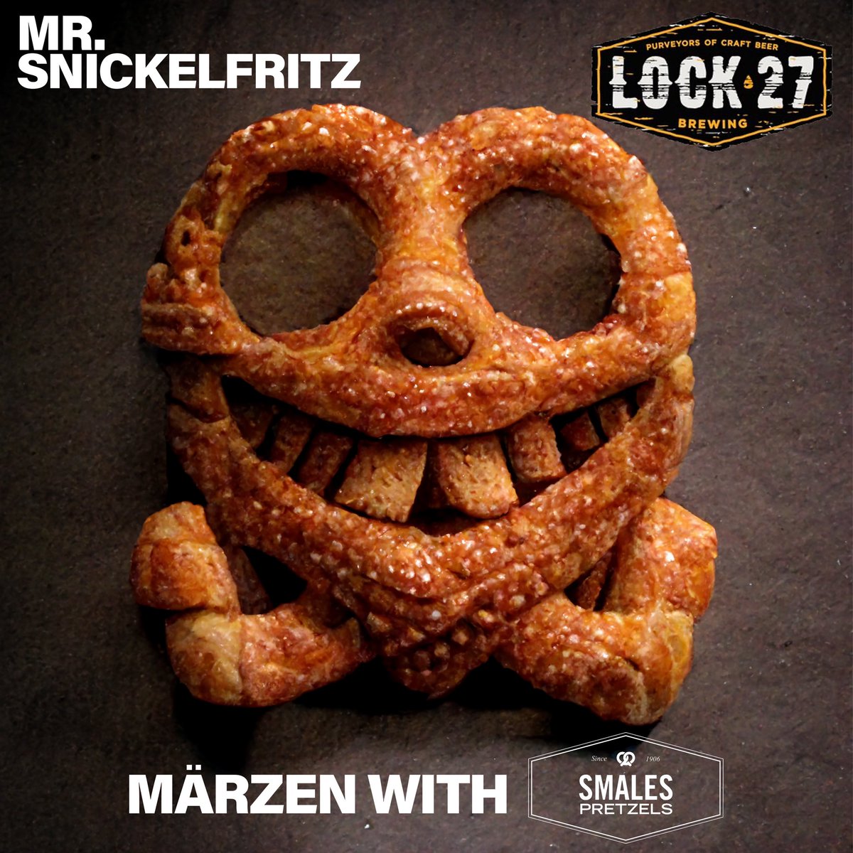 🥨JUST TAPPED🥨
<a href="/Lock27Brewing/">Lock 27 Brewing</a>’s Mr. Snickelfritz is a malty German Märzen brewed with pretzels from the homies down the street at Smale’s! Hoist one up and slosh it back - now on tap! #DaytonLovesBeer