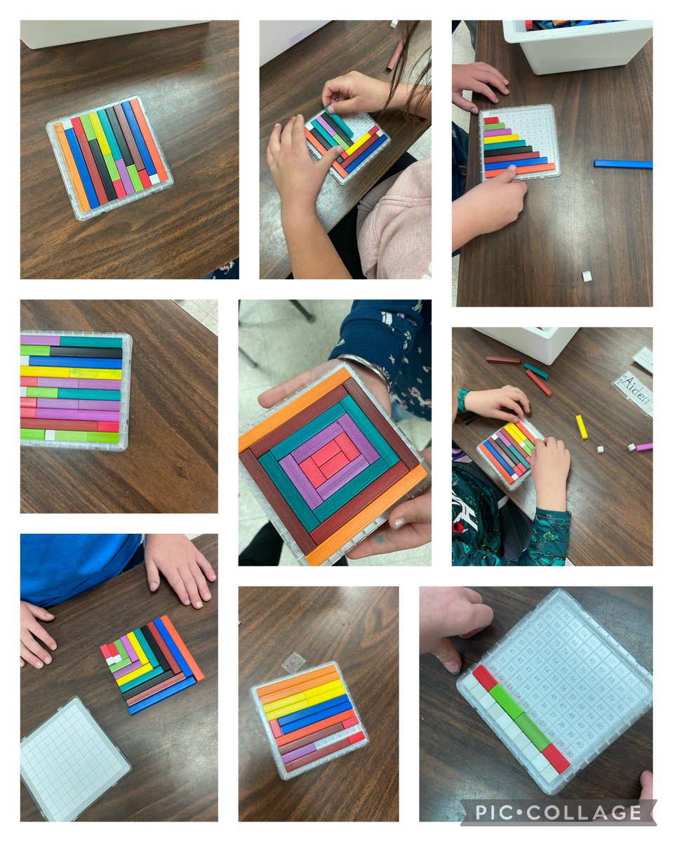More cuisinaire rod fun today. “Can you fill the flat” became “how can we build a ten” as we recognized how many numbers each rod could cover. Some were overheard saying “can you pass me an 8” or “blue and white can fit that’s 9 and 1”