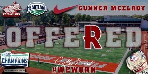 GunnerMcelroy's tweet photo. Thank you @CoachSokolRHIT @CoachCPPearce for the offer to play QB at the #1 Engineering School in the Nation! @QBHitList @RealNolanRuth @ClayMuench @peasterfball https://t.co/MUP15Cs5S1