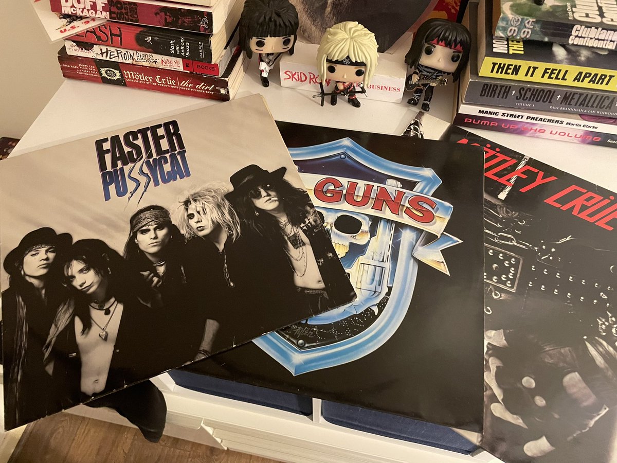 It’s  #FFFNov11 but New music can wait til tomorrow… I have a Jack and Coke and these 3 stunning debuts… #glam #sleaze #vinyl #hairmetal #sunsetstrip @laguns @fasterpussycat @MotleyCrue #tofastforlove